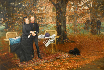 L'impératrice Eugénie et son fils, par James Tissot (1878)