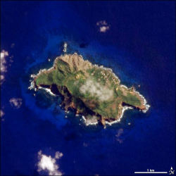 L'île de Pitcairn, dans l'Océan Pacifique - image satellite de la NASA